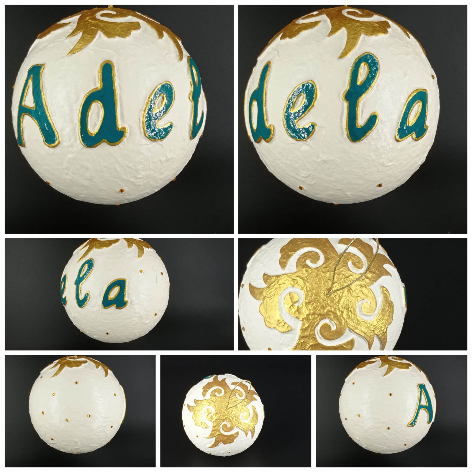 Bola personalizada con nombre y figura de tornado