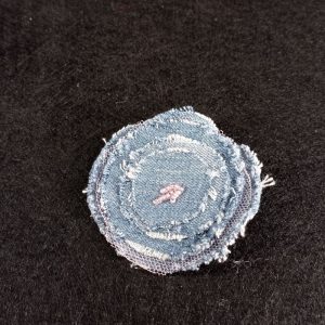 Flor tela niña pelo con pinzas vaquera