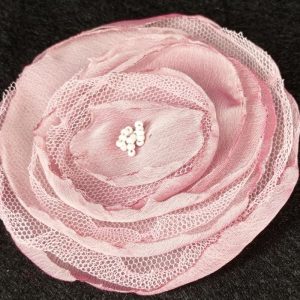 Flor tela rosa palo fina