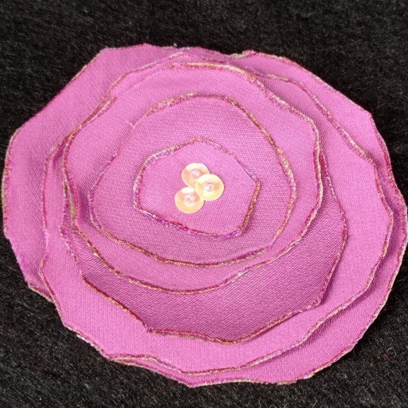 Flor tela plana rosa
