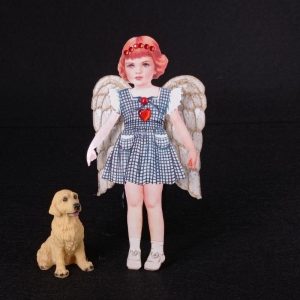 Angelito papel niña pelirroja