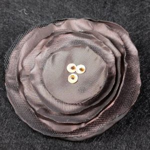 Flor tela marron tornasol