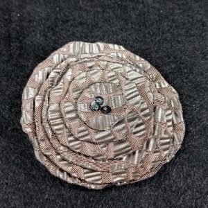 Flor tela marron estampado