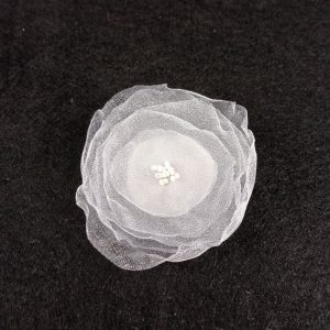 Flor tela fina blanca