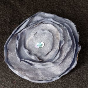 Flor tela azul viejo