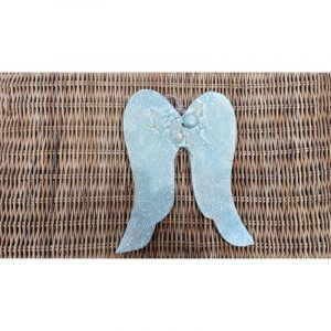 Alas de ángel tallada abalorios estrellas turquesa antiguo