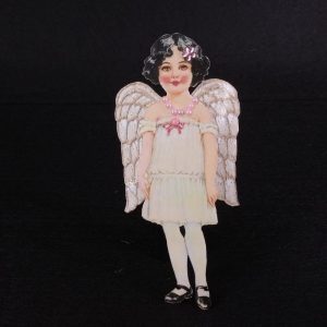 Angelito papel niña con zapatos de charol