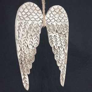 Alas de ángel tallada plata vieja