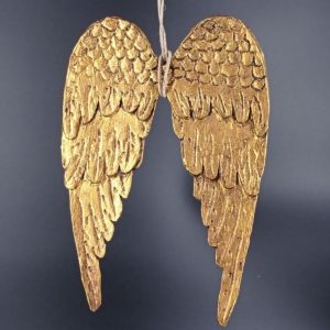 Alas de ángel tallada oro viejo