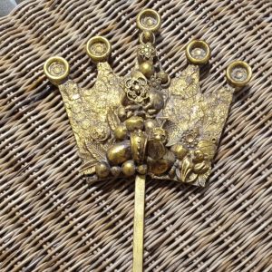 Punta de árbol Gaspar oro viejo con cervatillo