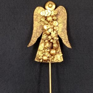 Punta de árbol Ángel oro viejo con sol