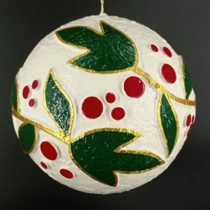 Bola 12cm Ramitas con frutos rojos en horizontal