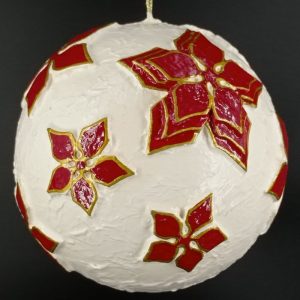 Bola 12cm Poinsetia en relieve