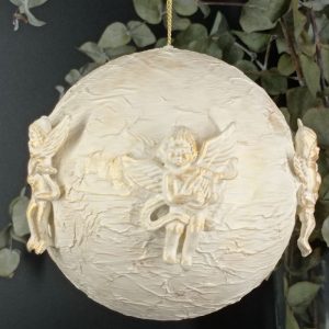 Bola 12cm Angelitos clásicos en relieve