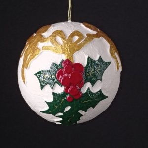 Bola 12cm Angeles con muérdago