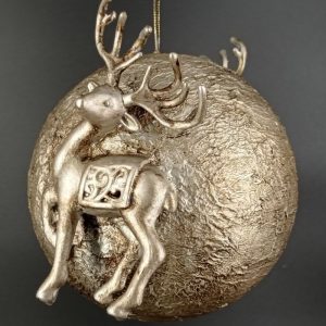 Bola 15cm Renos fantasia plateado