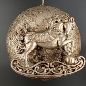 Bola 15cm Caballitos balancín plateado