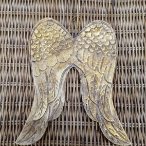 Alas de ángel tallada oro viejo