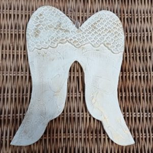 Alas de ángel tallada blanca oro