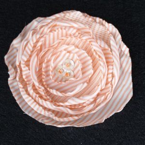 Flor tela rayas naranjas