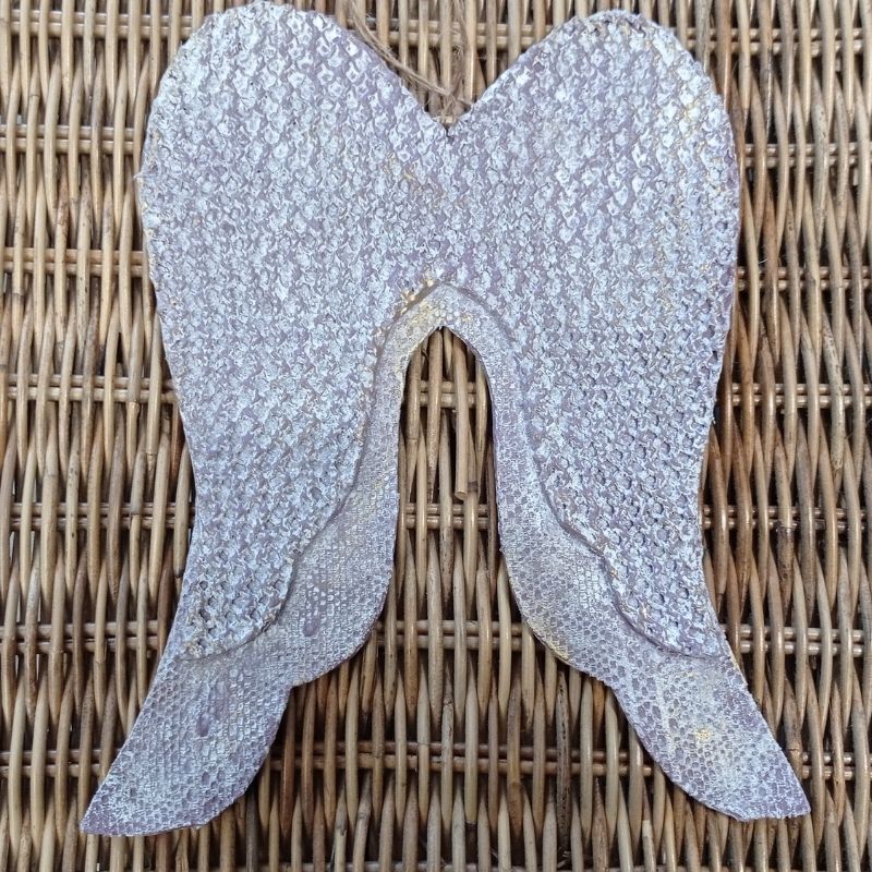 Alas de ángel relieve red rosa antiguo