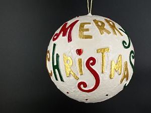 Bola 12cm Merry Christmas