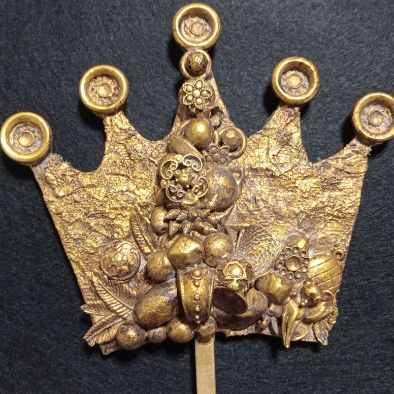 Punta de árbol Gaspar oro viejo con cervatillo - Imagen 2