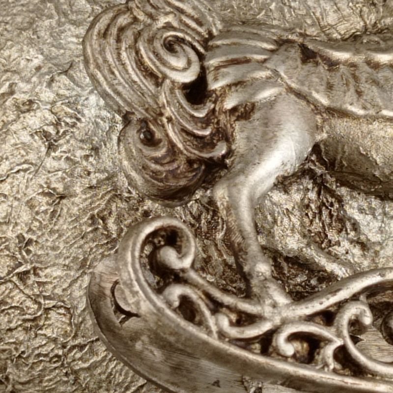 Bola 15cm Caballitos balancín plateado - Imagen 2