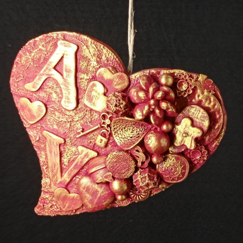 Corazón con abalorios para PERSONALIZAR - Imagen 2