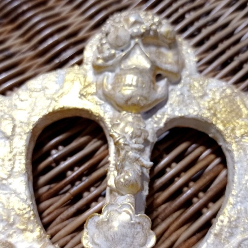 Punta de árbol Baltasar beis y dorado con calavera - Imagen 3