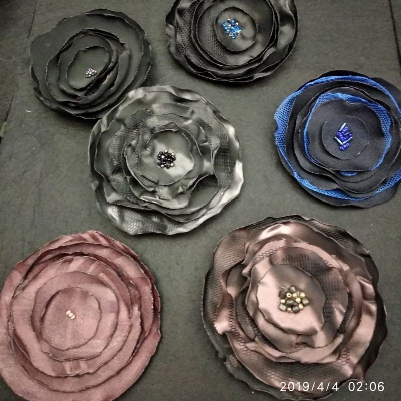 Flor tela dura marron - Imagen 3