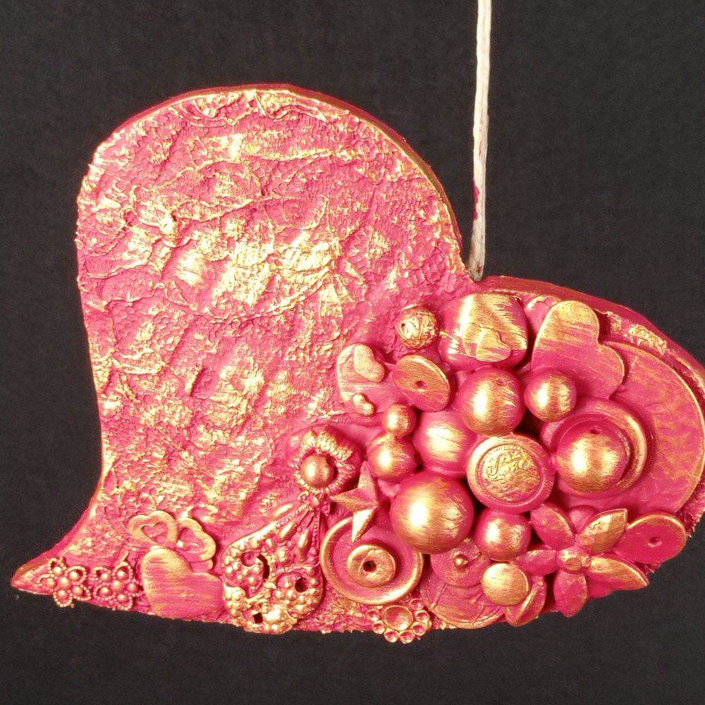 Corazón con abalorios con colgante - Imagen 5