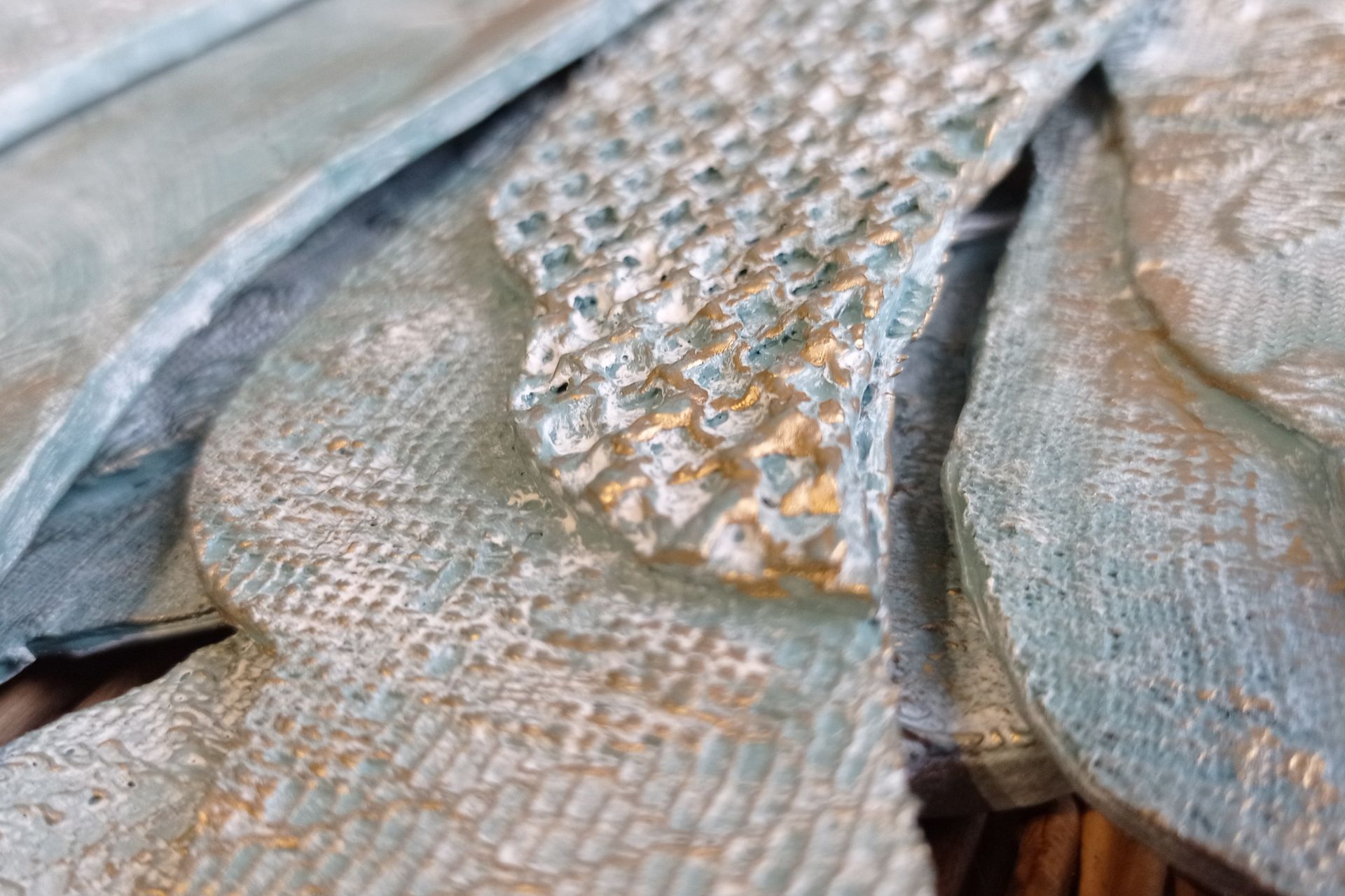 Alas de ángel relieve red rosa antiguo - Imagen 4