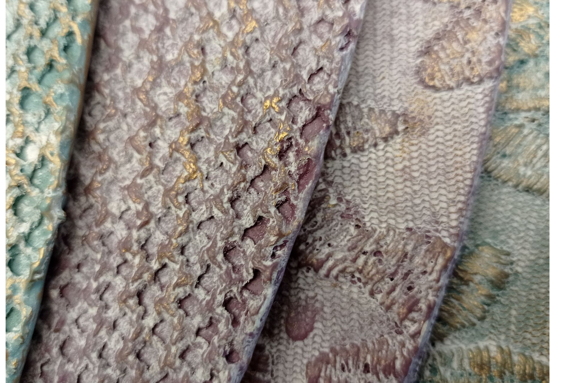 Alas de ángel relieve red rosa antiguo - Imagen 3