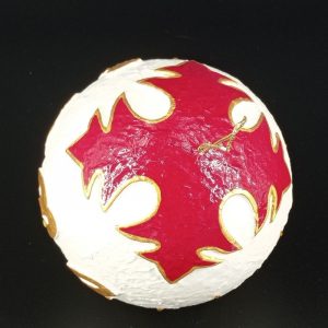 Bola personalizada con nombre con gorro clasico y brillos