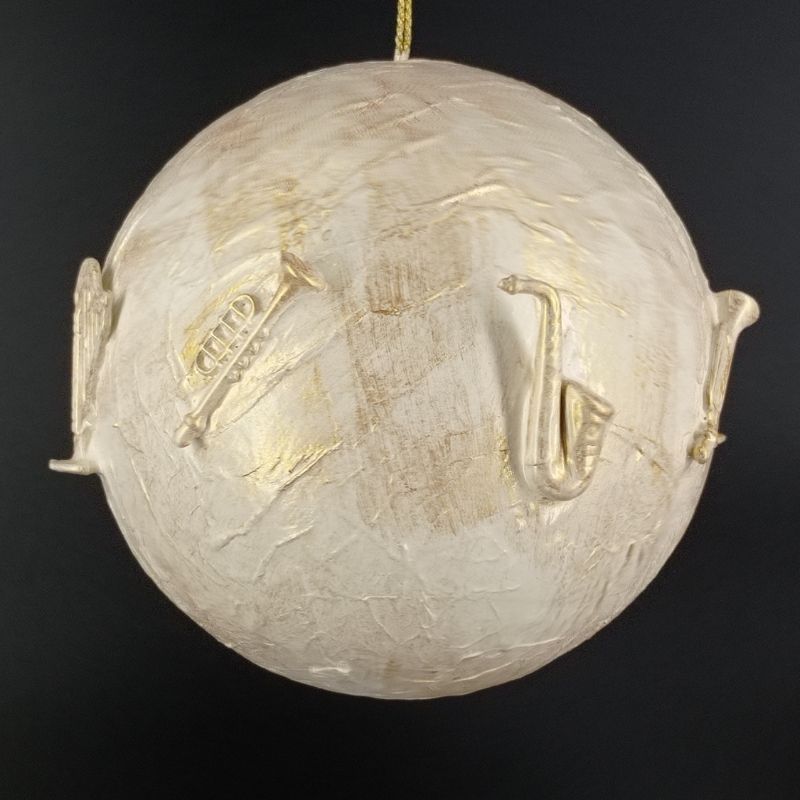 Bola 12cm Instrumentos con relieves clásicos beis - Imagen 2