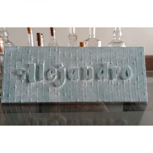 Cuadro nombre personalizado 20x50 con textura