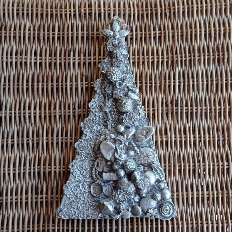 Arbol colgante abalorio plata angelito