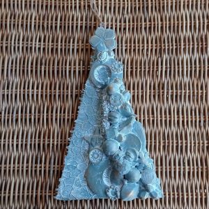 Arbol colgante abalorio verde luna