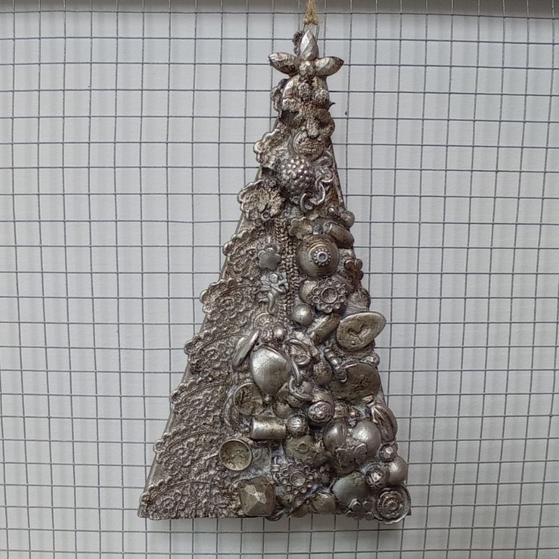 Arbol colgante abalorio plata angelito - Imagen 4