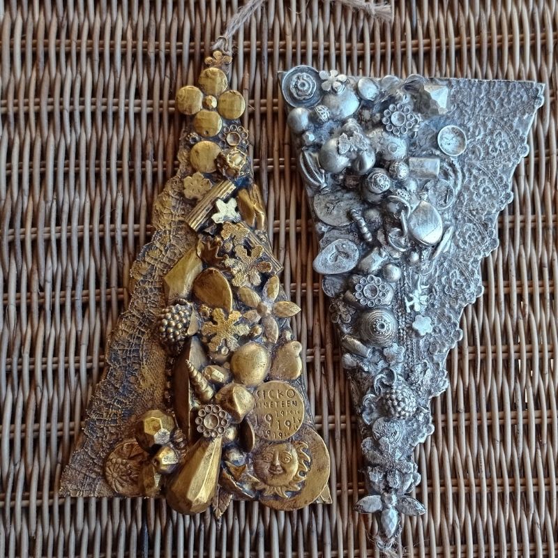 Arbol colgante abalorio oro sol - Imagen 4