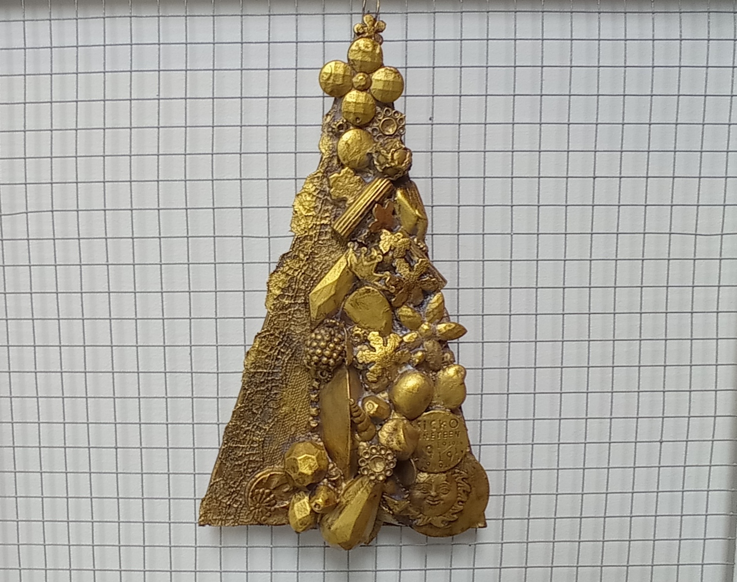 Arbol colgante abalorio oro sol - Imagen 5