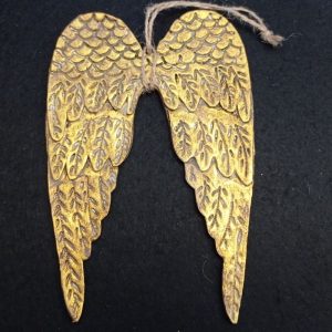 Alas de ángel tallada oro viejo