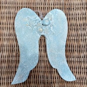 Alas de ángel abalorios estrellas turquesa antiguo